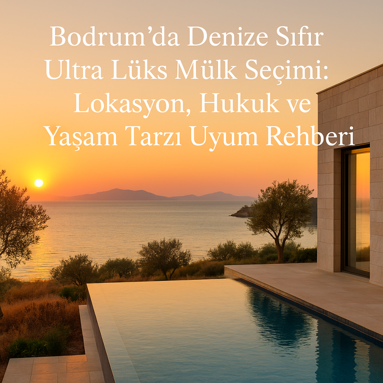 Bodrum’da Denize Sıfır Ultra Lüks Mülk Seçimi: Lokasyon, Hukuk ve Yaşam Tarzı Uyum Rehberi